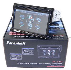 NEW ) Farenheit TI 710 7 Touch Screen Single Din DVD/CD//MP4/SD 