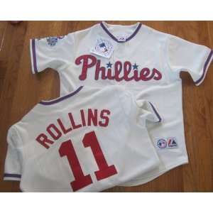 MLB New Jimmy ROLLINS #11 Philadelphia PHILLIES Lg Alternate CREME 