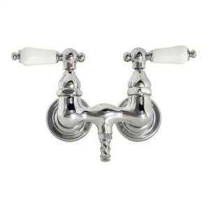  Wall Mount Tub Faucet with Metal Lever Handles Finish 