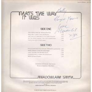    THATS THE WAY IT WAS LP (VINYL) UK UK 1978 MEADOWLARK SMITH Music