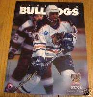 hamilton bulldogs program 1997  98  