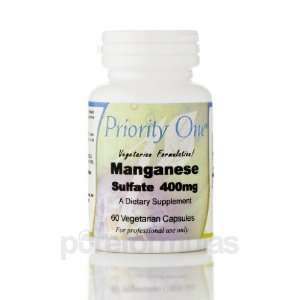  manganese sulfate 400mg 60 capsules by priority one 