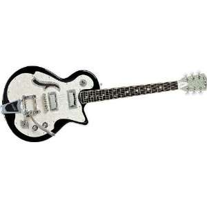   Electric Guitar With Bigsby Black And White Musical Instruments