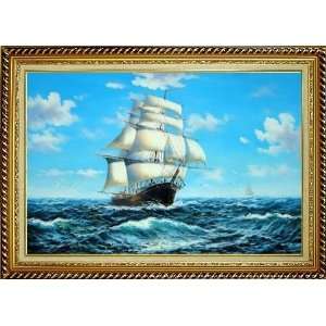  Big Ship Sailing on the Ocean Oil Painting, with Linen 