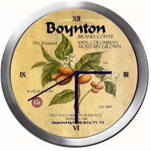  BOYNTON 14 Inch Coffee Metal Clock Quartz Movement 