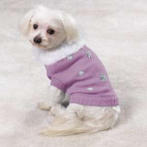  Bijou Sweater W/Feathered Cllr Xsm Candy Pink Pet 