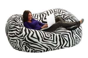New 6 Large Zebra Bean Bag Chair/Sofa   GREAT PRICE  