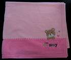 Carters Pink I Love Mommy Bear Baby Fleece Blanket