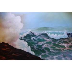   inch Seascape Hand painted Art Oil Painting Billow