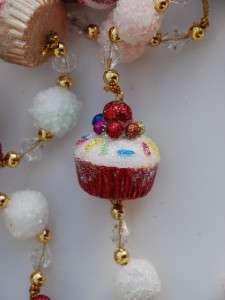 NEW Cupcake Garland Kitchen Candy Peppermint Kisses  