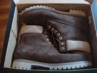 New 6 in Brown Nubuck Waterproof Timberland Size 13 Boots #27056 
