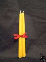 Pure Beeswax (bees wax) 10 Standard Taper Candle(Pair)  