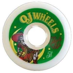  OJ Thats Life White 100a Skateboard Wheels 60mm Sports 