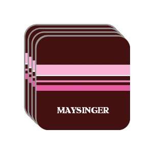   Name Gift   MAYSINGER Set of 4 Mini Mousepad Coasters (pink design