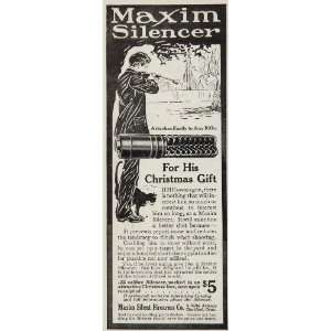 1911 Maxim Silencer Silent Firearms Co. Rifle Gun Ad   Original Print 