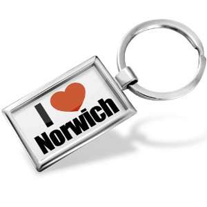 Keychain I Love Norwich region East of England, England   Hand Made 