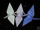 100 8.5 origami paper cranes in white & purple shades