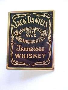 Vintage Jack Daniels Tennessee Whiskey Old No.7 Black & Gold Enamel 