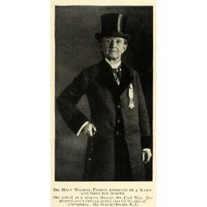 1912 Print Dr Mary Walker Masculine Garment Oswego Clothing Civil War 