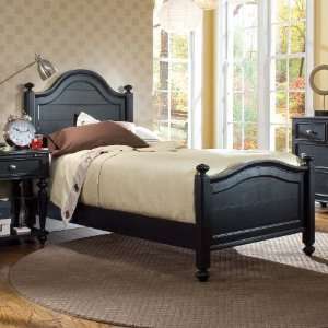 Twin American Drew Camden Black Poster Panel Bed in Distressed Black 