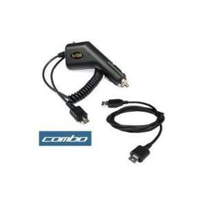  USB Data Cable + Rapid Car Charger for AT&T LG CU515 Cell 