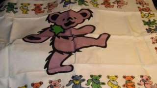 GRATEFUL DEAD BEAR PILLOW CASE standard teddy purple 100% cotton Jerry 