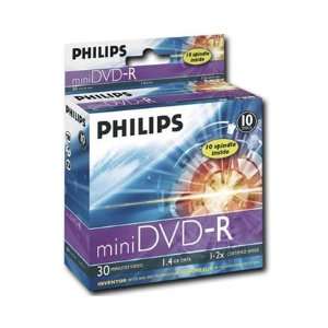  Philips Mini DVD R 4X Silver Branded Blank DVDR Media Disc 