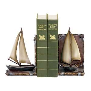   Sterling Home Pair of Sailboat Bookends, 10 Inch Long