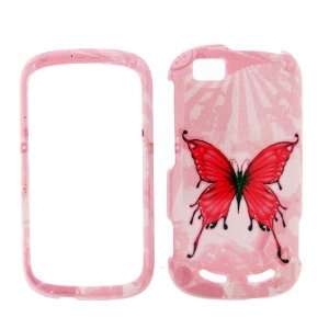  MOTOROLA CLIQ 2 (T Mobile) PINK BUTTERFLY COVER CASE Hard 