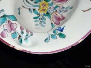 19th C Faience Barber Bowl Old Strasbourg Luneville HTF St. Clement 