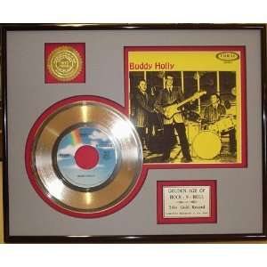 Buddy Holly Peggy Sue Framed 24kt Gold Record Artwork   Great Framed 