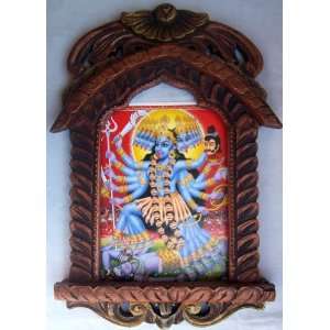  Goddess Maa Kali Poster painting in wood Crafts Jharokha 