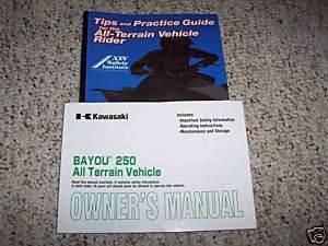 2002 Kawasaki Bayou 250 ATV 4 Wheeler Owners Manual  