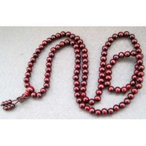  Tibetan Buddhist 108 Wood Beads Prayer Mala Necklace 