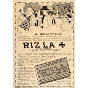   Vintage Ad Riz La Croix Cigarette Papers Croquet   Original Print Ad