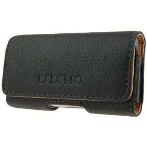  GENUINE LEATHER HORIZONTAL POUCH WITH FLAP, BELT LOOP AND 