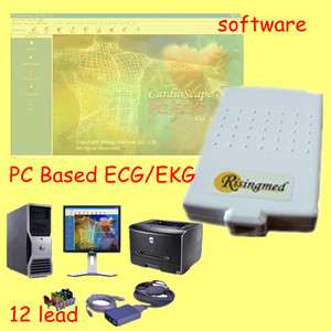   12 lead Resting PC ECG/EKG System/Workstation Software USB  