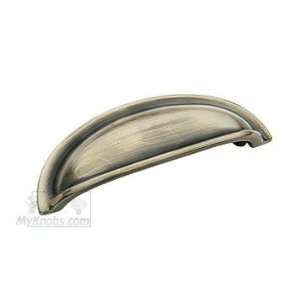  Classic brass captiva small 3 (76mm) cup pull in antique 