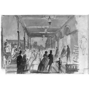 Drawing Civilians entering a theater