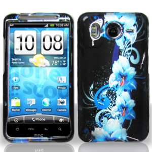 HTC Inspire 4G Blue Flower Hard Phone Cover Case  