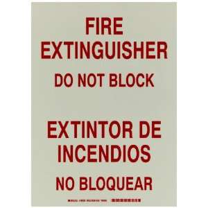   Fire Extinguisher Do Not Block/Extintor De Incendios No Bloquear