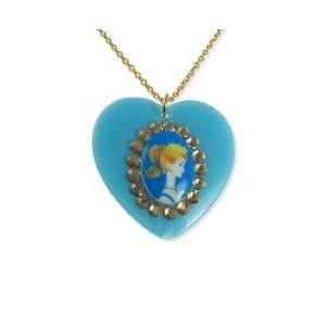   Barbie by Tarina Tarantino Heart Necklace   Blue (FINAL SALE) Jewelry