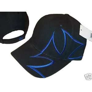  BLACK & ROYAL BLUE GIANT CROSS DESIGN BASEBALL CAP CAPS 