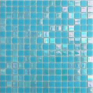  Capri Blue Blend 12 x 12 Inch Backsplash Opalescent Wall Blue Glass 