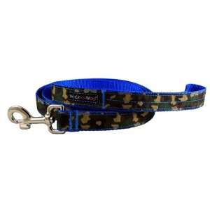  Walk E Woo Camo On Blue Leash 5 Feet x 1 inch Pet 