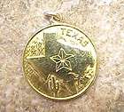   ~ Sterling Silver Gold Plated / State of Texas Charm   .82 x .95