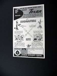 Sovereign Instruments Texan Reloaders 1961 print Ad  