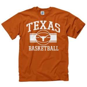 Texas Longhorns Dark Orange Wide Stripe Basketball T Shirt