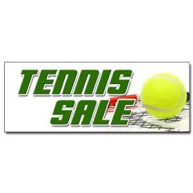  24 TENNIS SALE DECAL sticker shop racquet balls shoes 