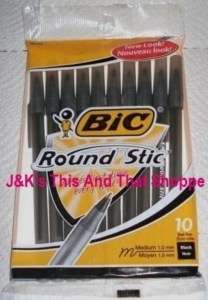 BIC 10ct. Round Stic Ballpoint Pens   Black  